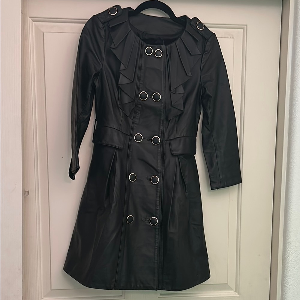 Elegant Black Double-Breasted Women's Coat